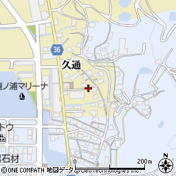 香川県高松市庵治町久通周辺の地図