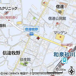 新日本ミュージック株式会社　ドレミ泉南音楽教室・砂川駅前周辺の地図