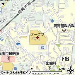 オークワわくわくシティ尾崎店周辺の地図