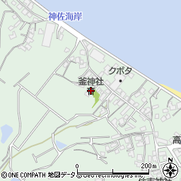 釜神社周辺の地図