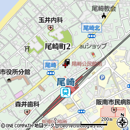 阪南尾崎郵便局周辺の地図