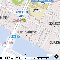 広島江波南Ｃ宿舎周辺の地図