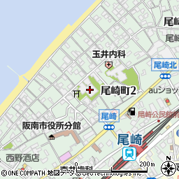 西本願寺尾崎別院周辺の地図