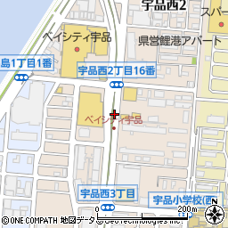 広島県広島市南区宇品西周辺の地図
