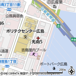 広島県広島市中区光南5丁目周辺の地図