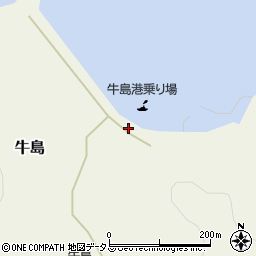 牛島里浦港旅客船ターミナル（本島汽船）周辺の地図
