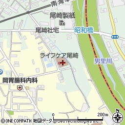 ホームヘルパーステーションライフケア尾崎周辺の地図