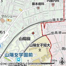 広島県廿日市市山陽園周辺の地図