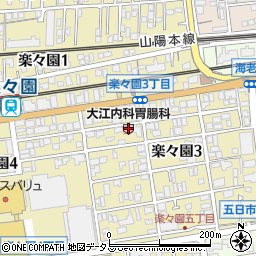 大江内科医院周辺の地図