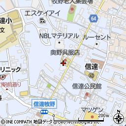 奥野呉服店周辺の地図