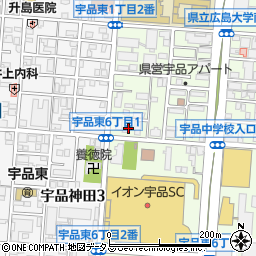 広島県広島市南区宇品東1丁目7周辺の地図