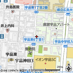 リパーク広島宇品東１丁目駐車場周辺の地図