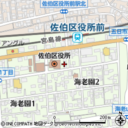 広島佐伯地区　更正保護サポートセンター周辺の地図