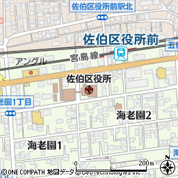広島市役所　佐伯区役所市民部市民課戸籍係周辺の地図