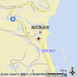 香川県高松市庵治町（高尻）周辺の地図