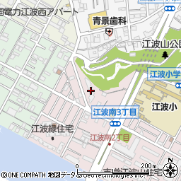 ダイヤガーデン江波管理室周辺の地図