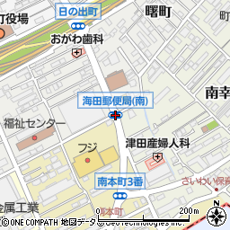 海田郵便局南周辺の地図