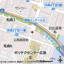 広島県広島市中区光南周辺の地図