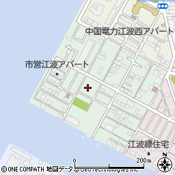 広島県広島市中区江波栄町周辺の地図