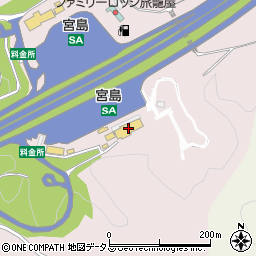 山陽自動車道宮島ＳＡ下り線周辺の地図