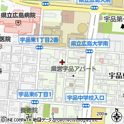 広島宇品東一丁目西社宅周辺の地図