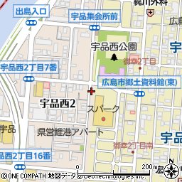 リパーク広島宇品西２丁目第２駐車場周辺の地図