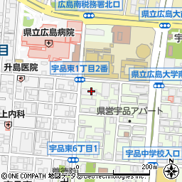 広島県広島市南区宇品東1丁目周辺の地図