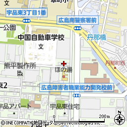 福山通運　広島宇品支店　社宅周辺の地図