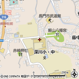 山口県立　萩総合支援学校・長門分教室周辺の地図
