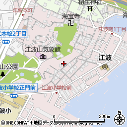 広島県広島市中区江波南1丁目周辺の地図