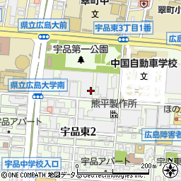広島県広島市南区宇品東2丁目周辺の地図