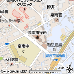 大阪府泉南市周辺の地図