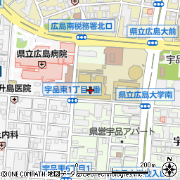 県立広島大学　広島キャンパス周辺の地図