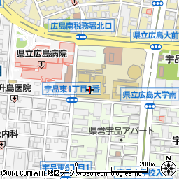 県立広島大学　広島キャンパス周辺の地図