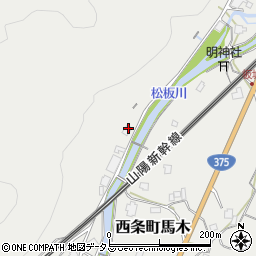 広島県東広島市西条町馬木487周辺の地図