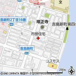 市営吉島ブロック住宅１２号棟周辺の地図