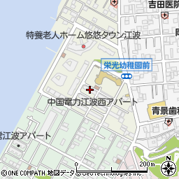 中国電力江波西アパートＢ棟周辺の地図