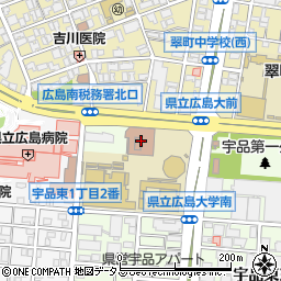 日本郵便宇品郵便局周辺の地図