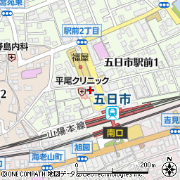 もみじ銀行五日市駅前支店 ＡＴＭ周辺の地図