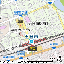 広島銀行五日市駅前支店 ＡＴＭ周辺の地図