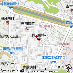 広島県広島市中区江波二本松周辺の地図