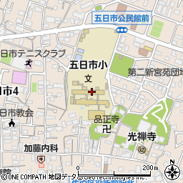 広島市役所　五日市児童館周辺の地図
