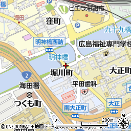明神橋東詰周辺の地図