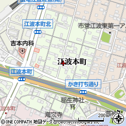 広島県広島市中区江波本町周辺の地図