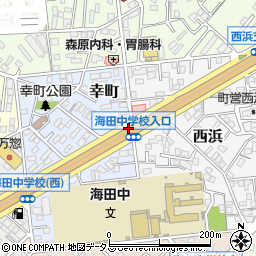 海田中入口周辺の地図