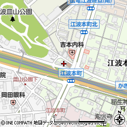広島県広島市中区江波本町14周辺の地図