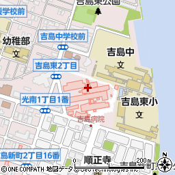 吉島病院周辺の地図