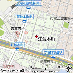 広島県広島市中区江波本町6周辺の地図