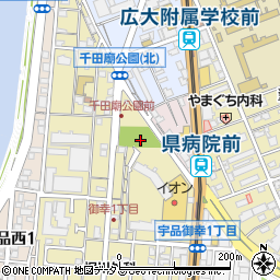 千田廟公園周辺の地図