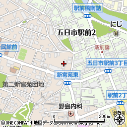 ロイヤルシャトー新宮苑周辺の地図